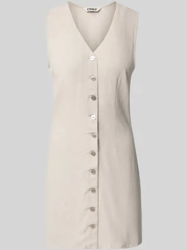 Only getailleerde vrijetijdsjurk beige, foto 2
