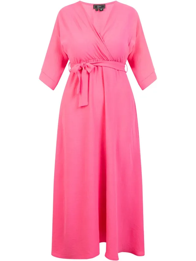 Faina midi-jurk roze