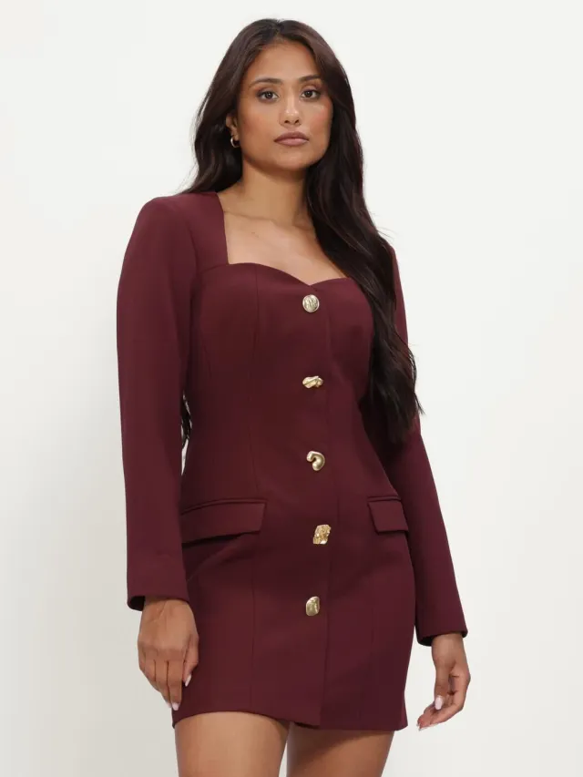 Josh-V JOSH V Dames Jurken Ely Dress - Bordeaux
