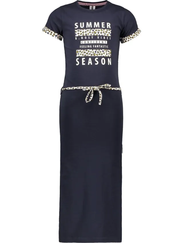 B.Nosy Meisjes maxi jurk - Marine blauw Navy