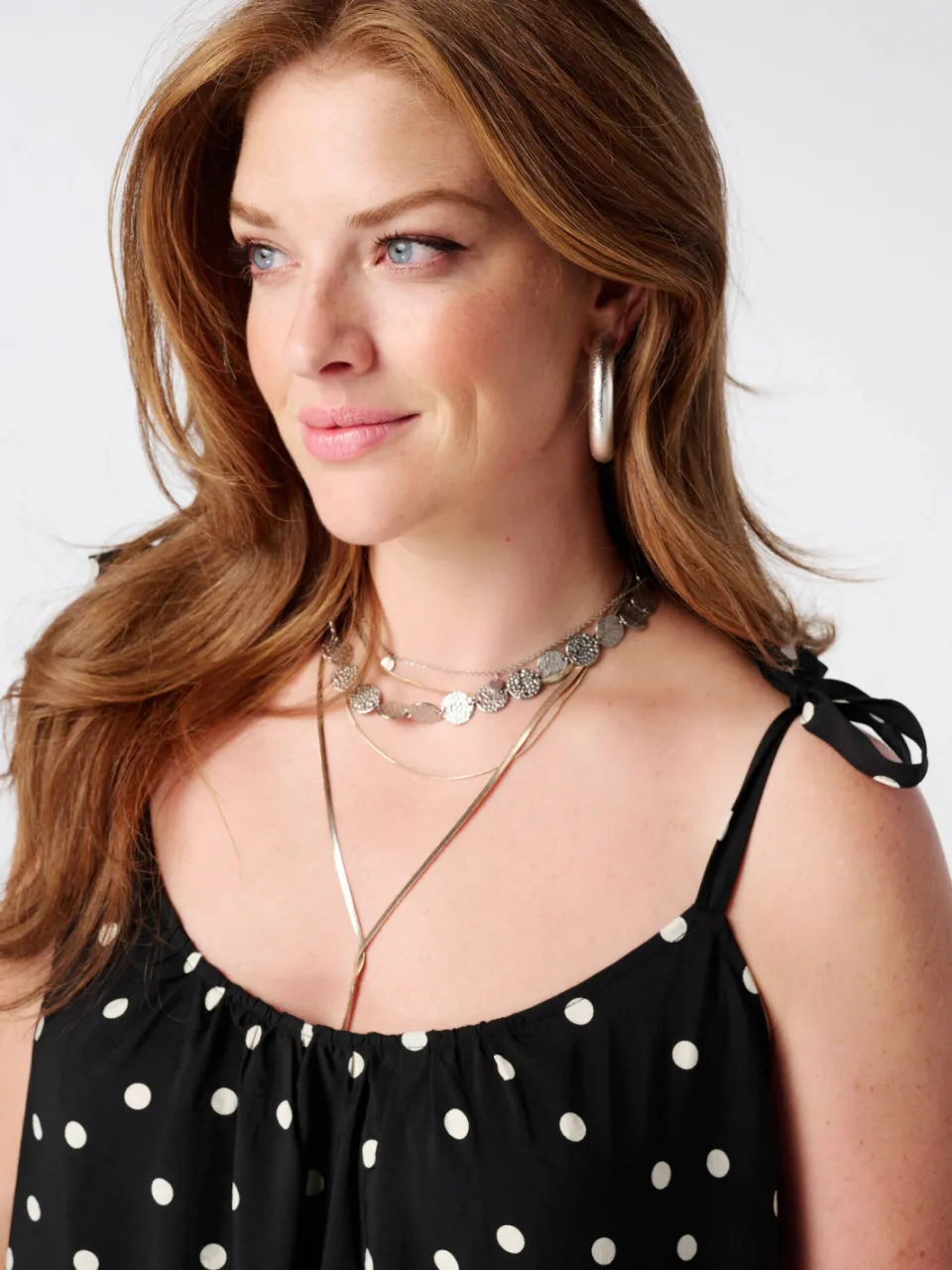 MS Mode maxi zomerjurk met stippen Plus Size - zwart, foto 5