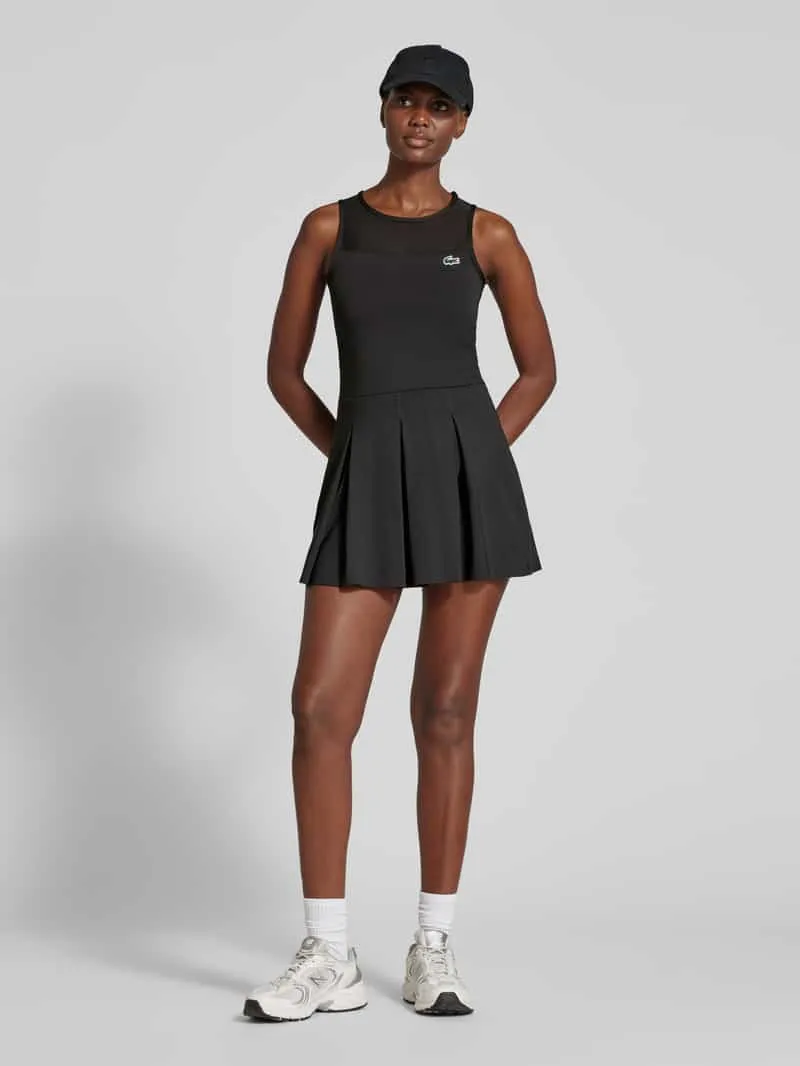Lacoste Sport-jurk met semitransparante mesh-inzet zwart, foto 5