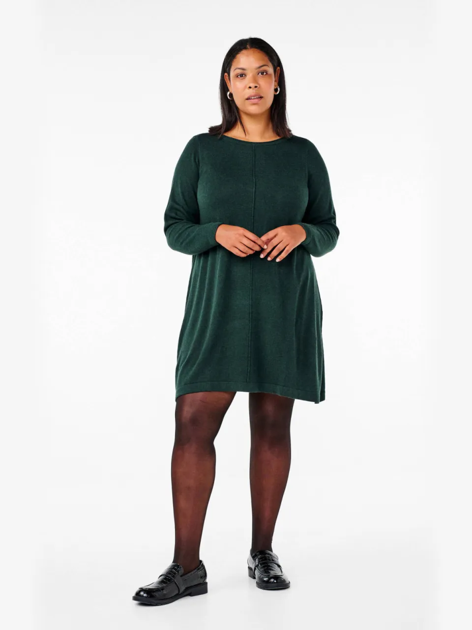 Zizzi jurk MSHAPE donkergroen, foto 5