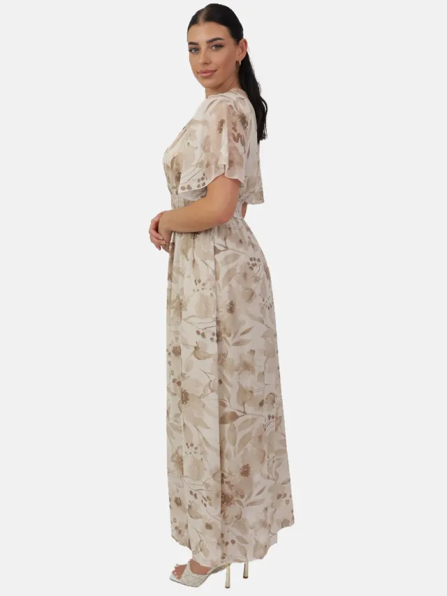 Elara Maxikleid Beige