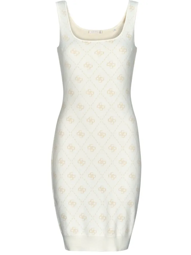 Guess Korte Jurk Guess SARAH 4G Beige