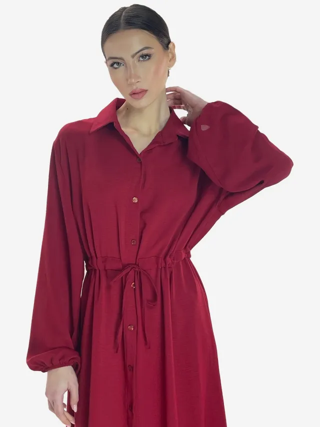 Elara Maxikleid Bordeaux