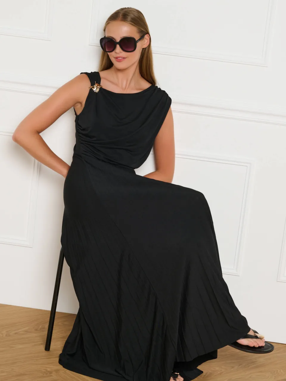 LOLALIZA maxi jurk - zwart, foto 3