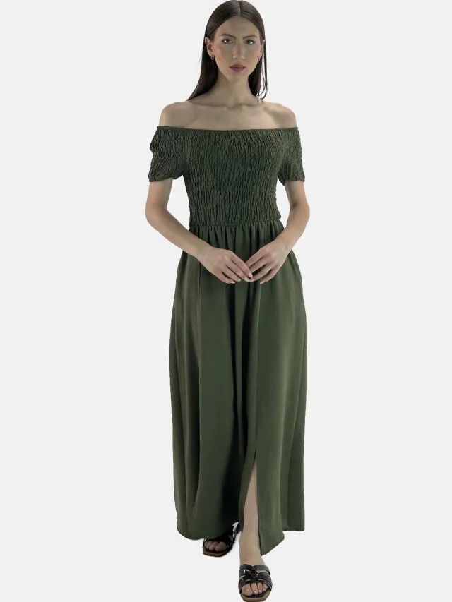 Elara Maxikleid Khaki