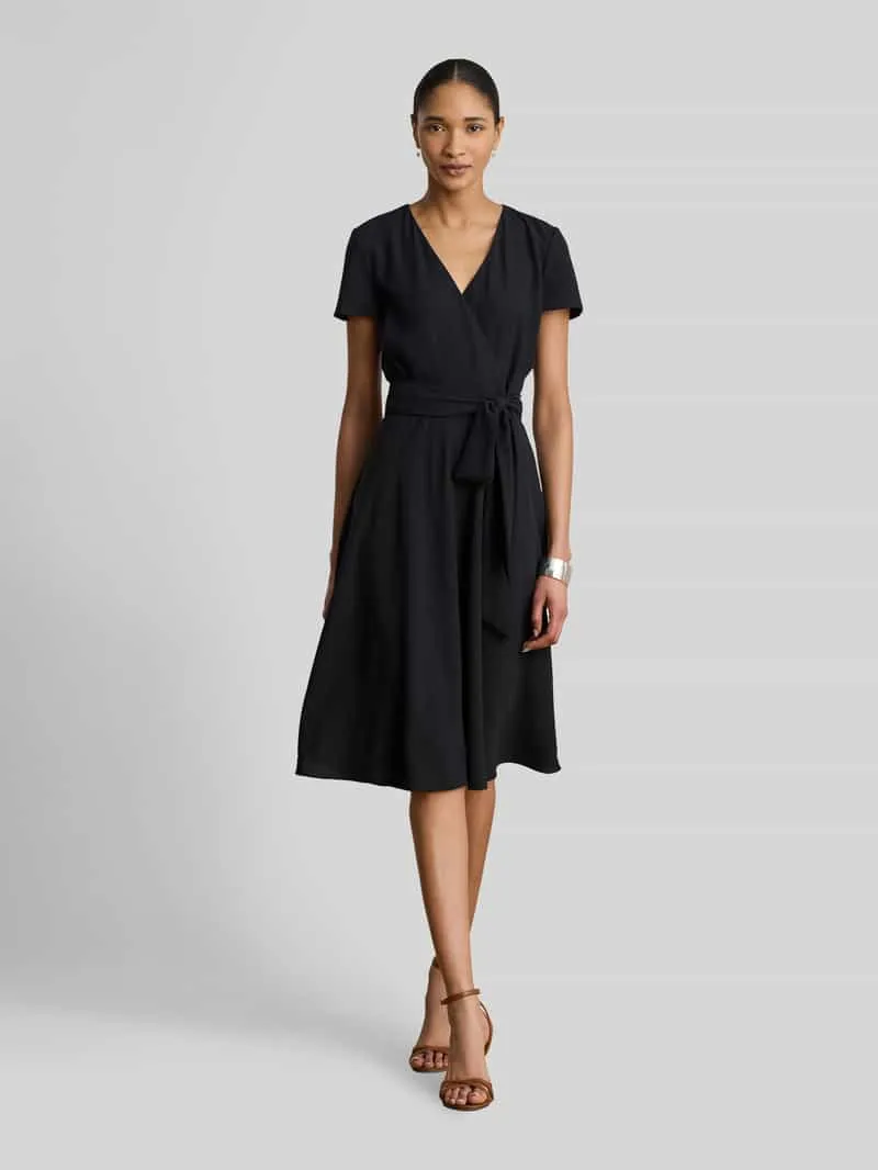 Lauren Ralph Lauren Getailleerde vrijetijdsjurk van chiffon BLACK