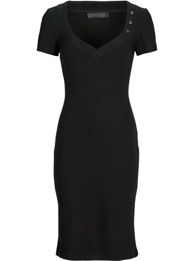 Guess Lange Jurk Guess SS LEILA DRESS Zwart