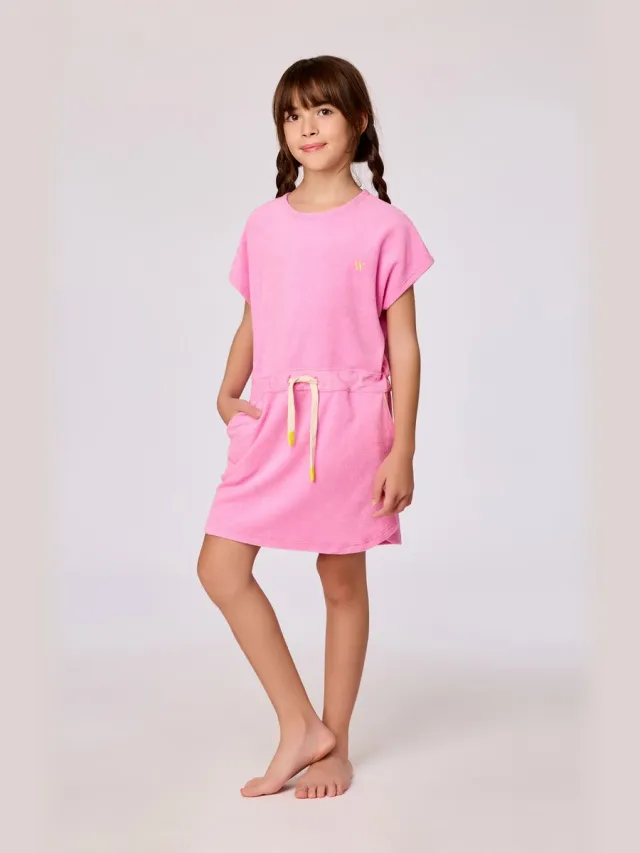 Woody strandkleed meisjes/dames - felroze - 261-10-BDA-T/429