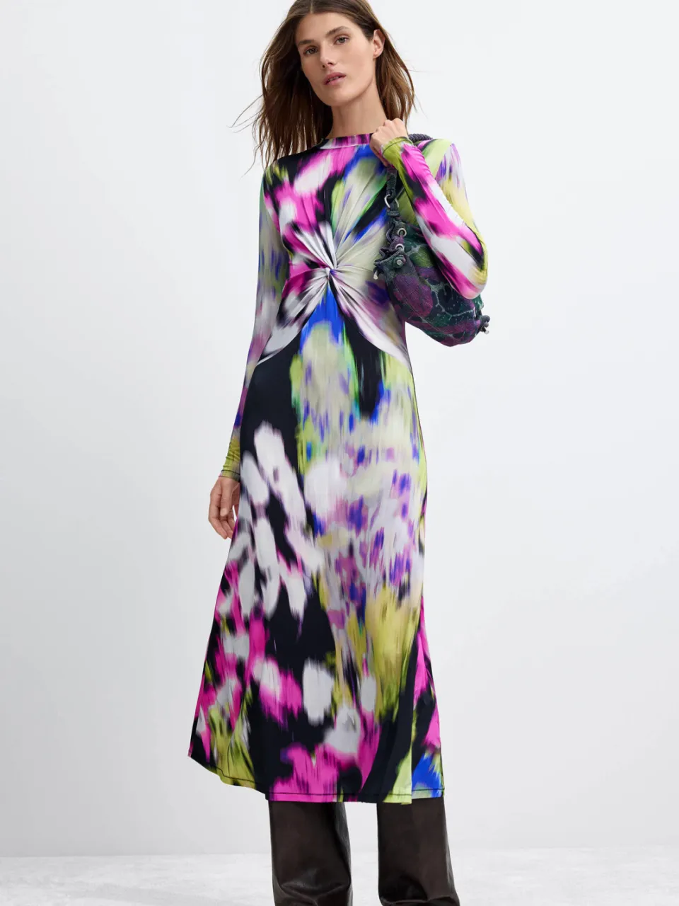 Desigual midi jurk met print - meerkleurig Multi