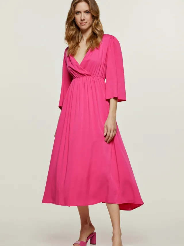 Conquista Fuchsia Empire Lijn Jurk