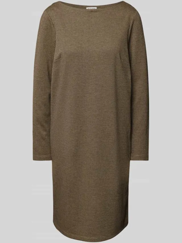 Tom Tailor Mini-jurk van jacquard met pied-de-poule en boothals beige, foto 2