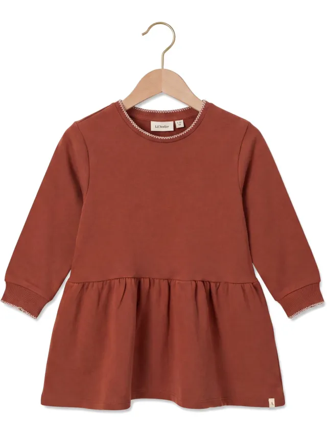 Lil' Atelier mini sweatjurk bruin