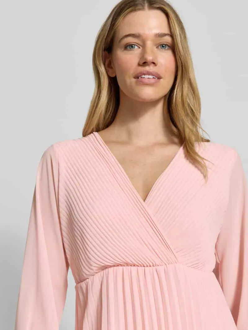ZABAIONE Knie-lange jurk met plissévouwen model 'Im44sa' roze, foto 5
