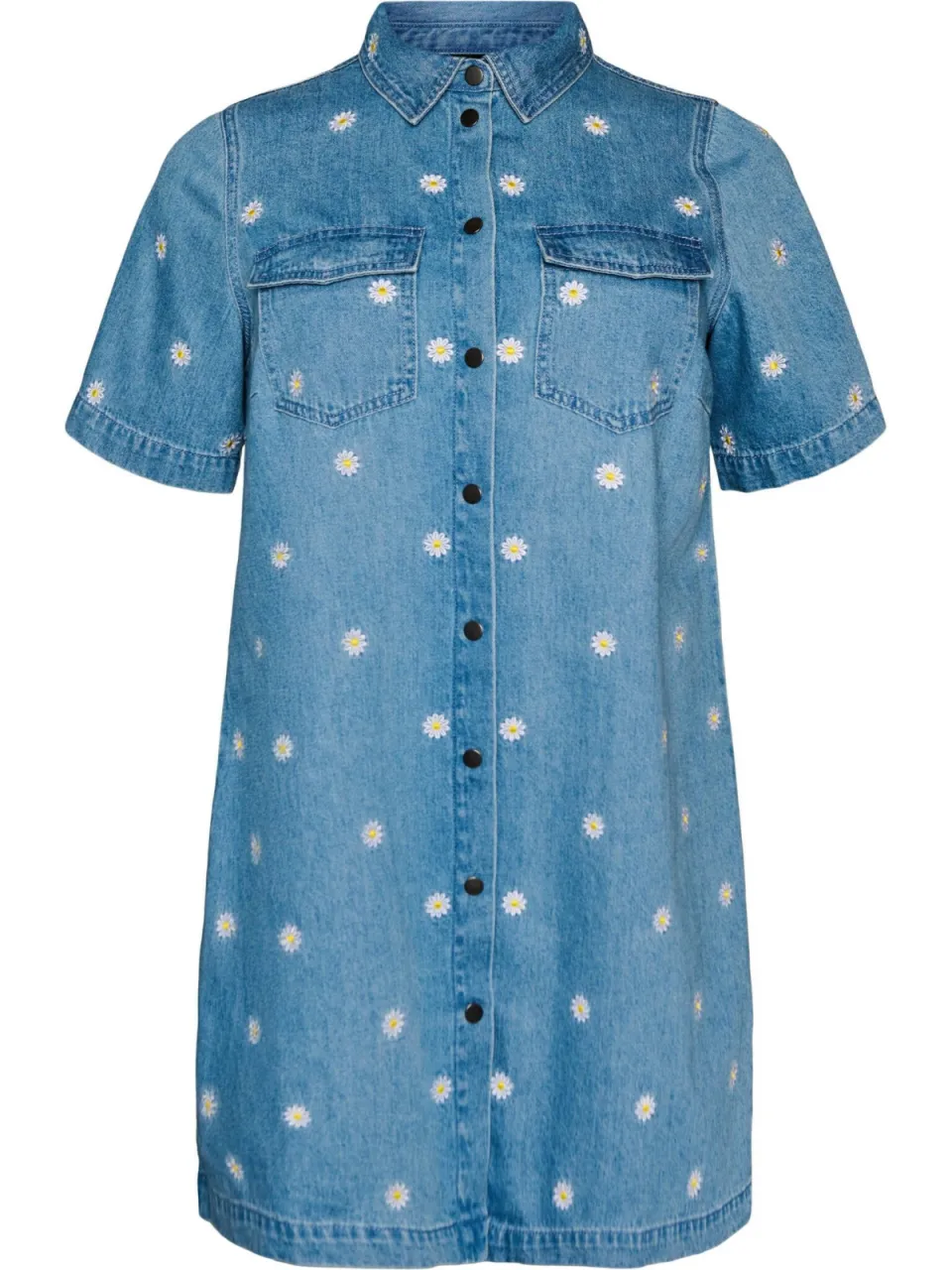 Zizzi denim gebloemde spijkerjurk, foto 2