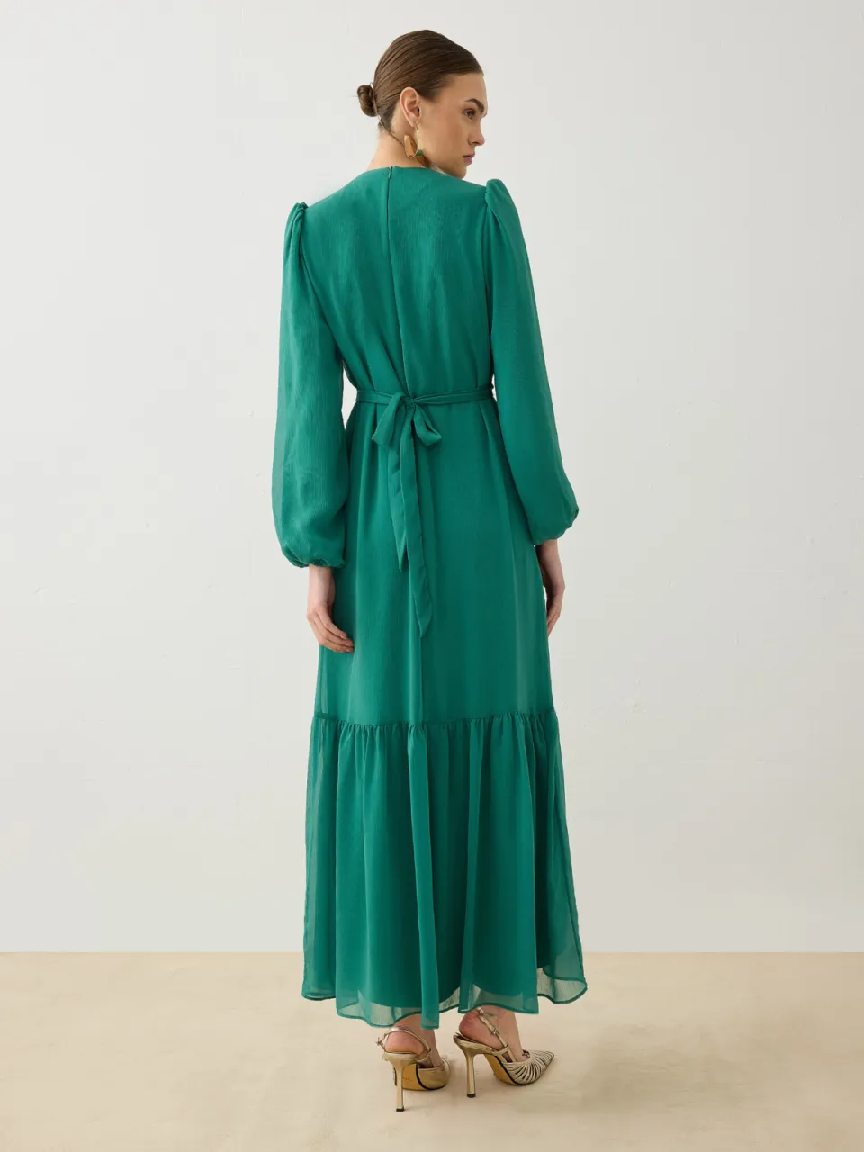 Modest Dress Refka donkergroen, foto 2