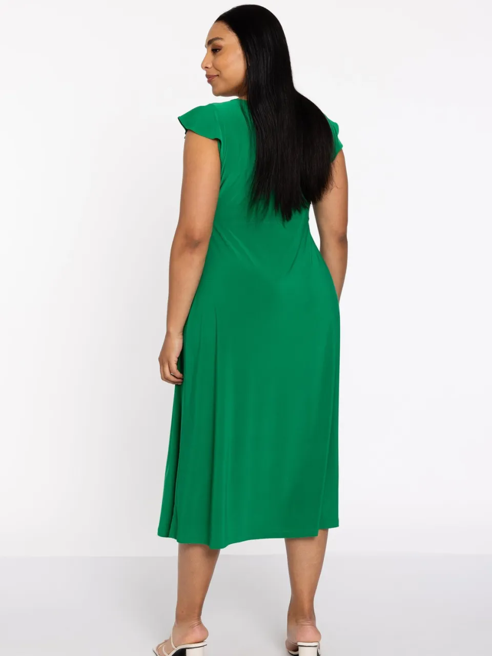 Yoek Jurk met kapmouw | Groen, foto 2
