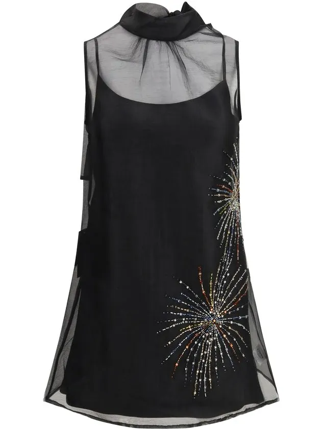 Staud Zwarte Polyester Casual Jurk