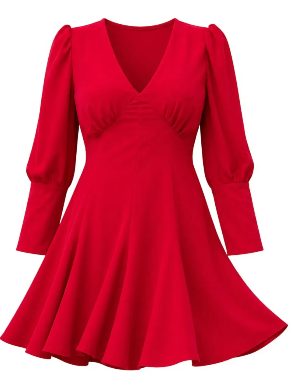 AX Paris Damesjurk van polyester met lange mouwen en skater-model (Rood), foto 2