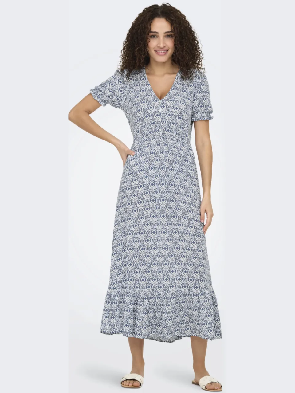 Only maxi jurk blauw, foto 3