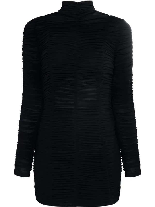 Faina mesh jurk zwart