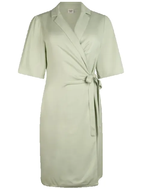 Another-Label Another Label Milou dress sage green Groen