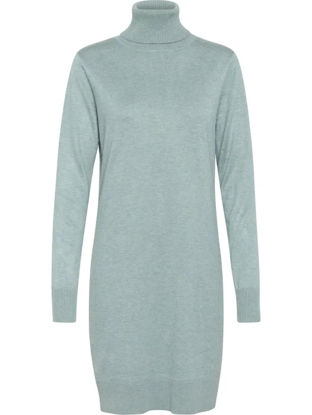 Saint Tropez U6801 MilaSZ Rollneck Dames Jurk Blue Surf Melange