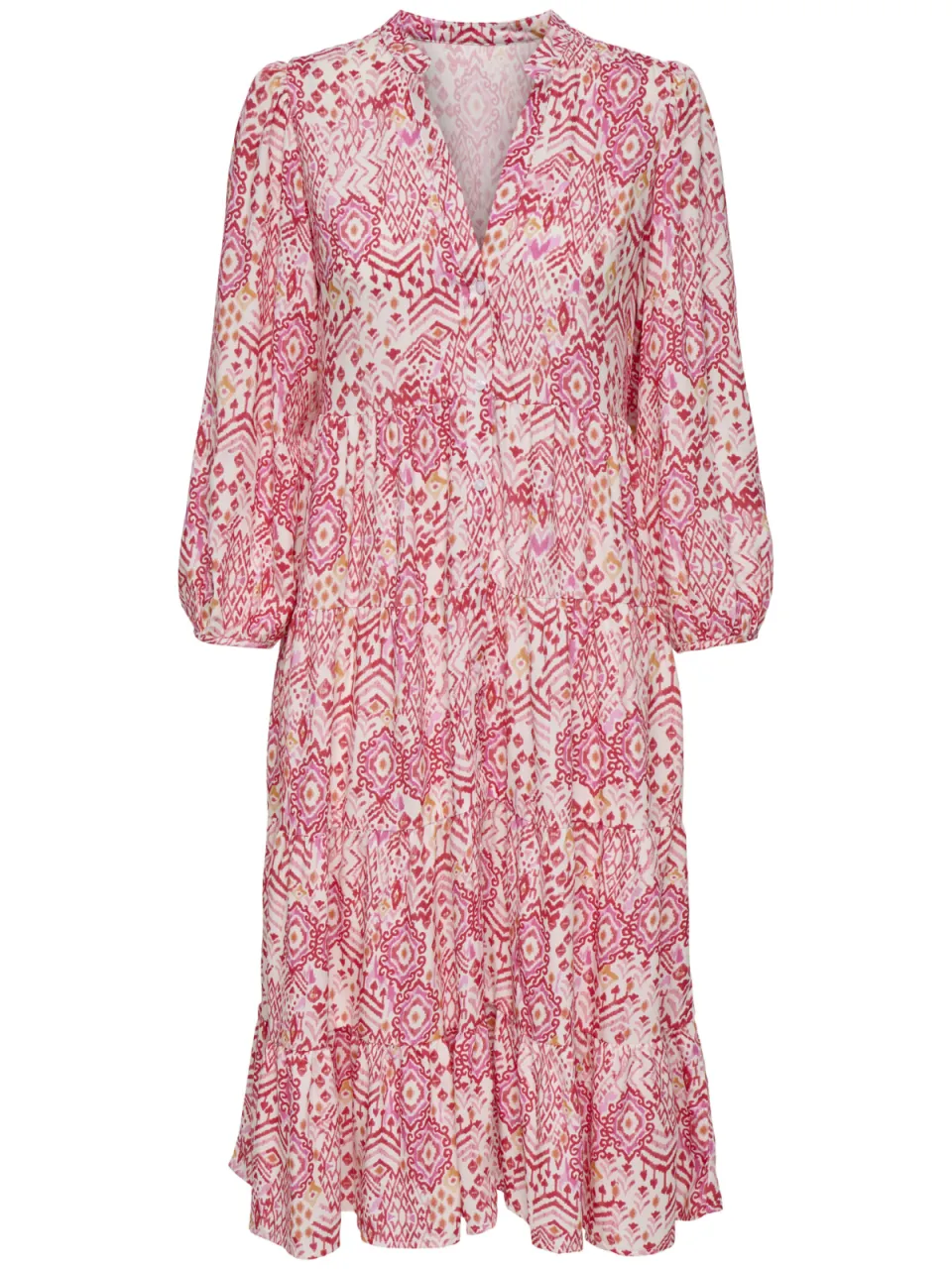 Only midi jurk roze, foto 2