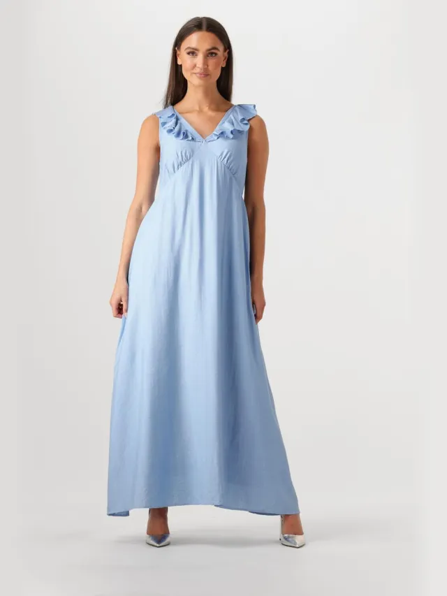 MoVeS Dames Jurken Leanna Dress 4237 - Lichtblauw