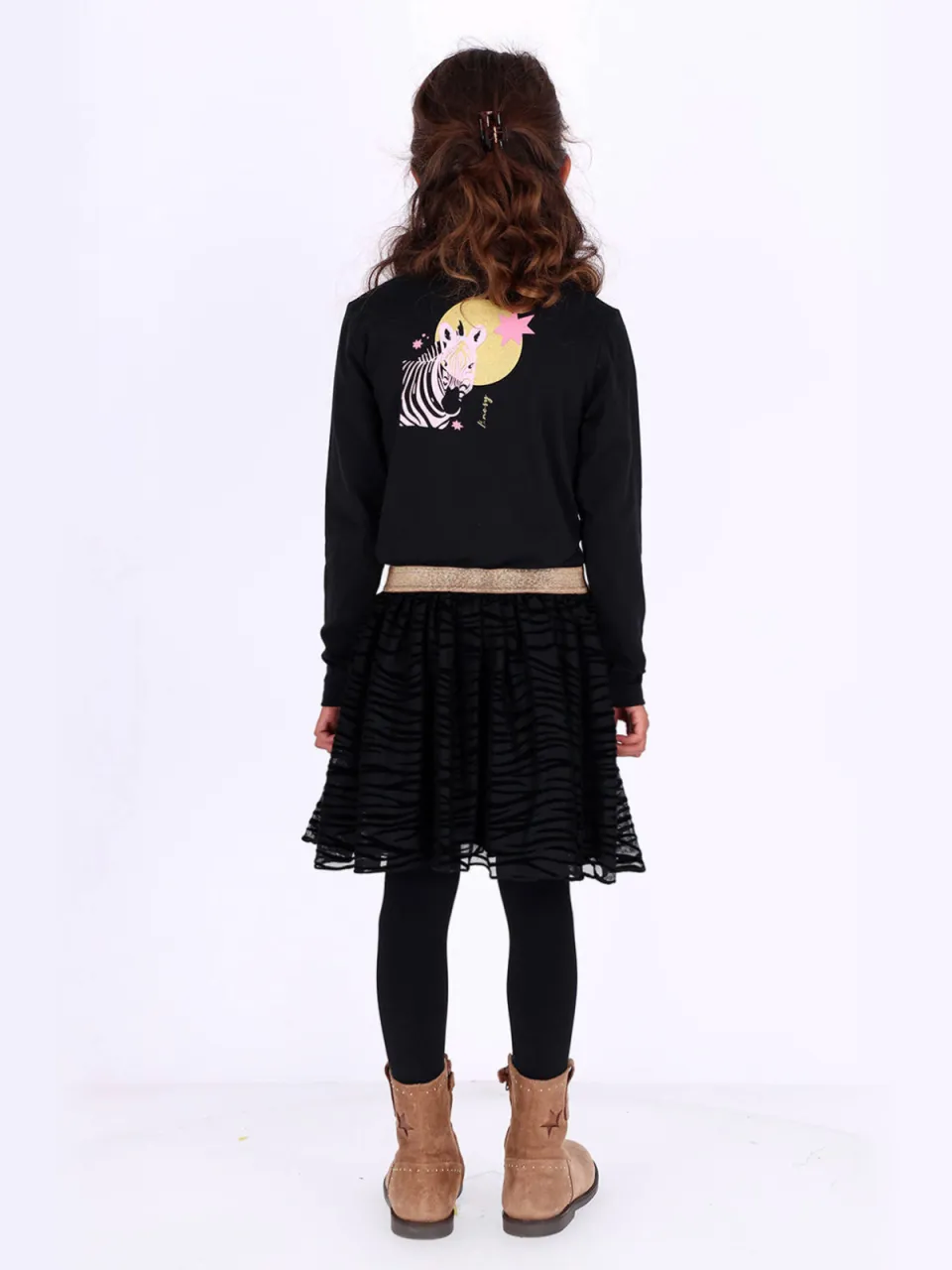B.Nosy midi jurk Diana zwart/goud, foto 4