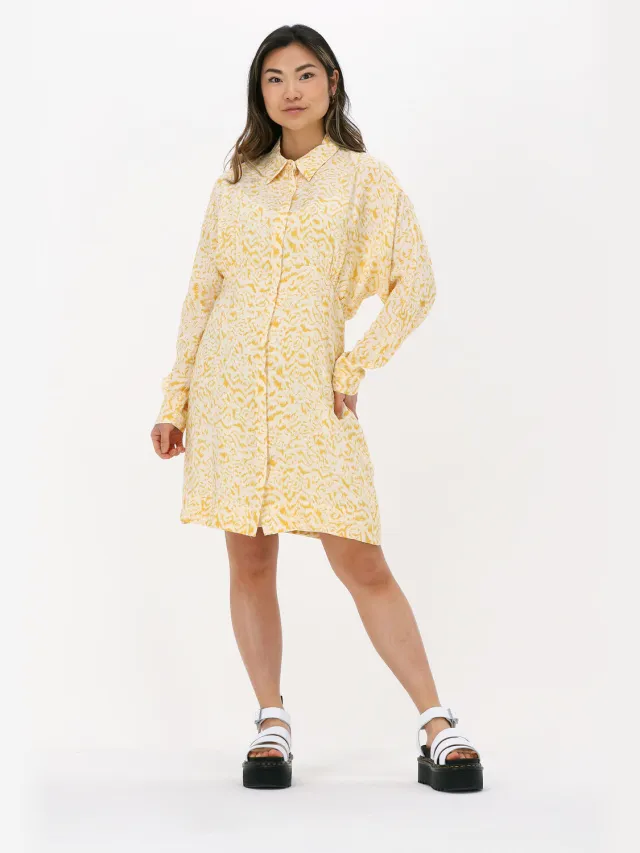 SECOND FEMALE Dames Jurken Belladonna New Dress - Geel