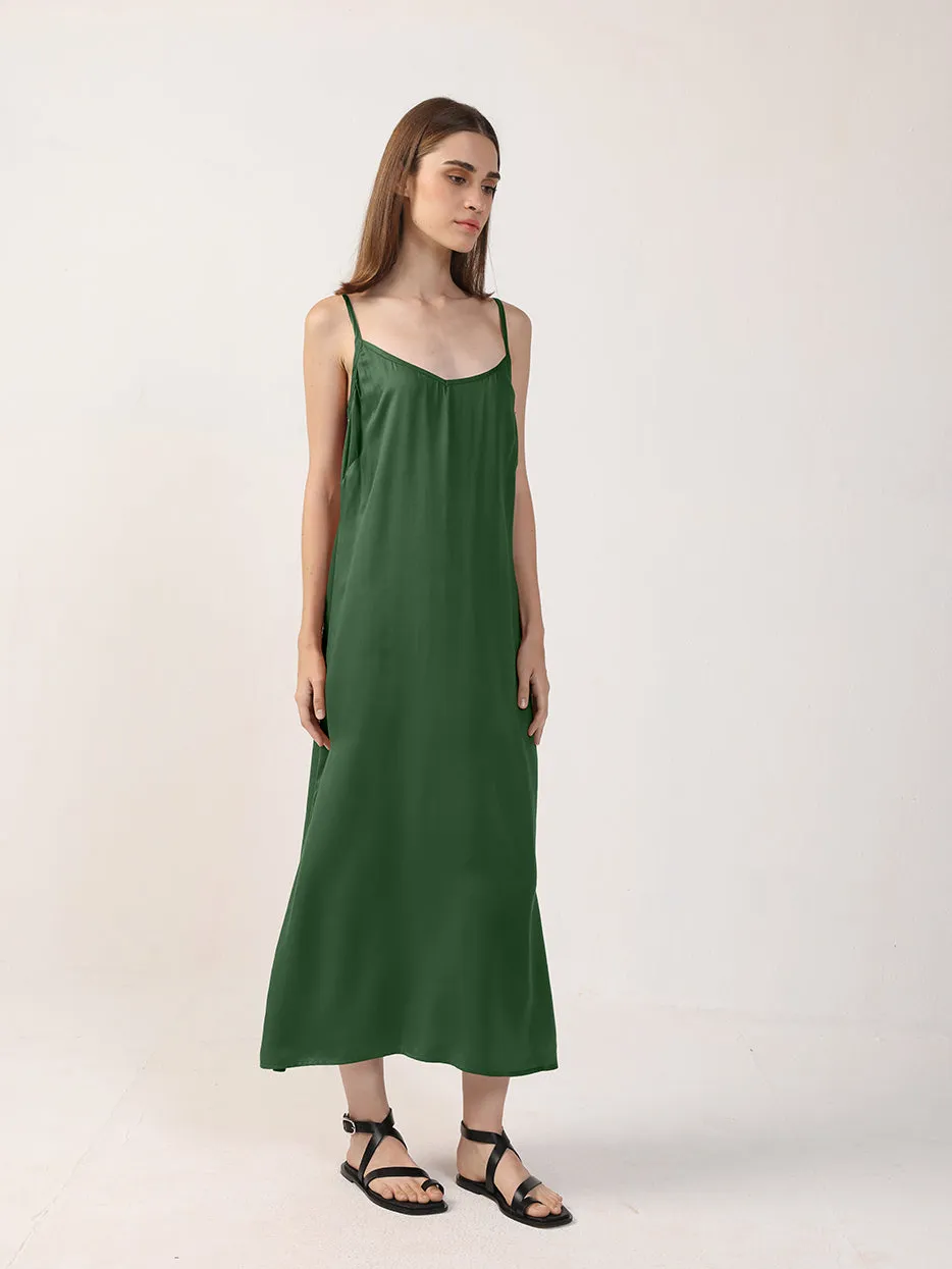 Neu Nomads dames vegan Slipdress Gitta Mosgroen groen, foto 2