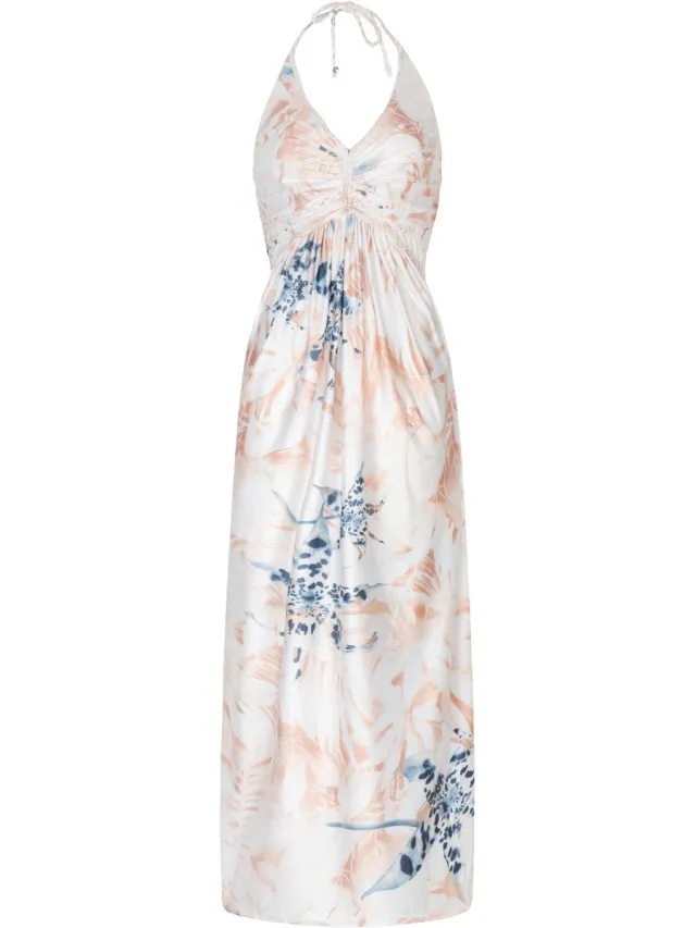 Chic by Lirette Halter jurk Contadora - Champagne