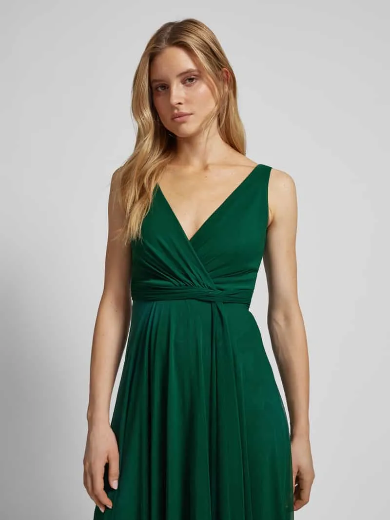 TROYDEN COLLECTION Avondjurk met tailleband smaragdgroen, foto 2