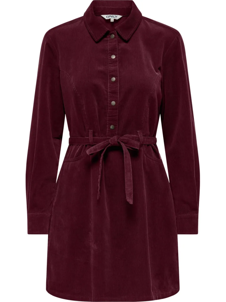 Only corduroy blousejurk donkerrood, foto 2