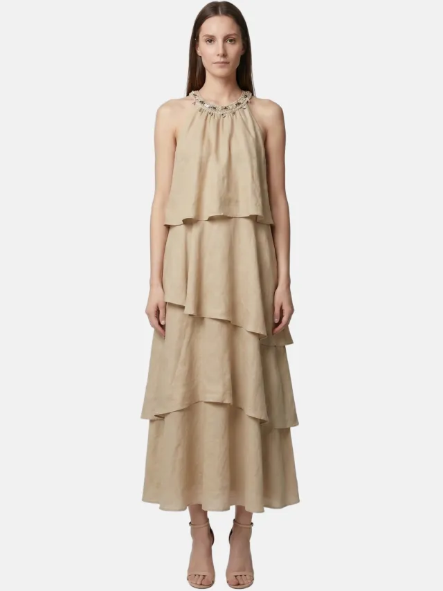 Roberta Rossi Jurk Women Taupe