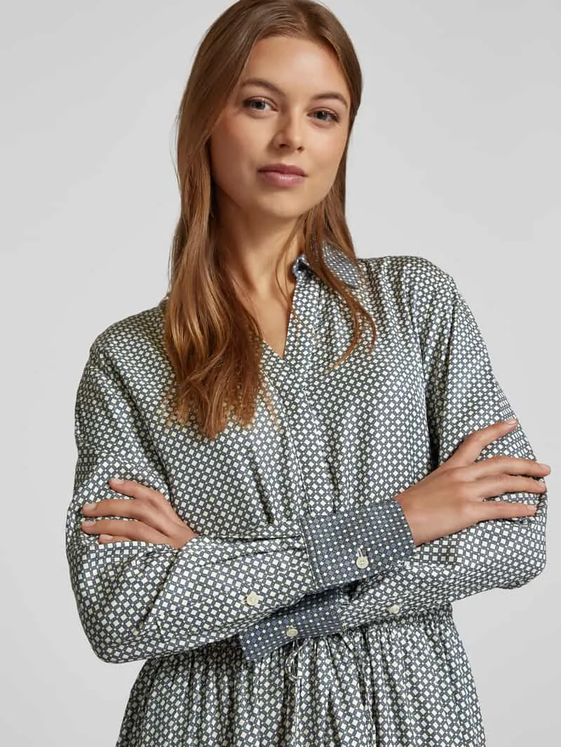 Tommy Hilfiger Mini-jurk met tunnelkoord in de taille lichtgrijs, foto 4