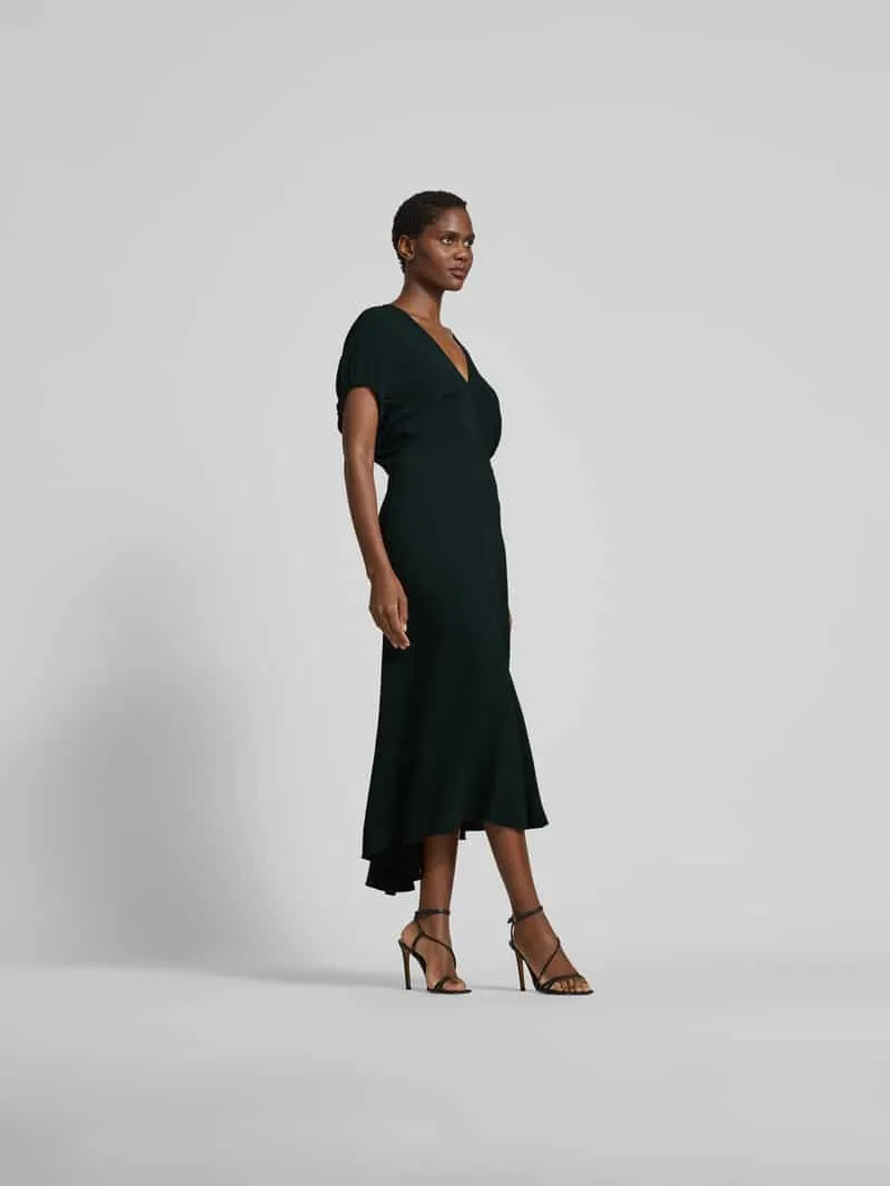 Victoria Beckham Maxi-jurk met V-hals zwart, foto 4