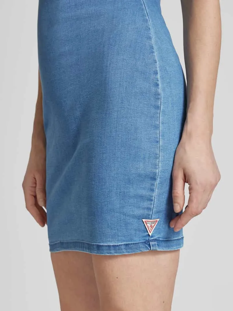 Guess Jeansjurk met spaghettibandjes, model 'RON' jeansblauw, foto 4