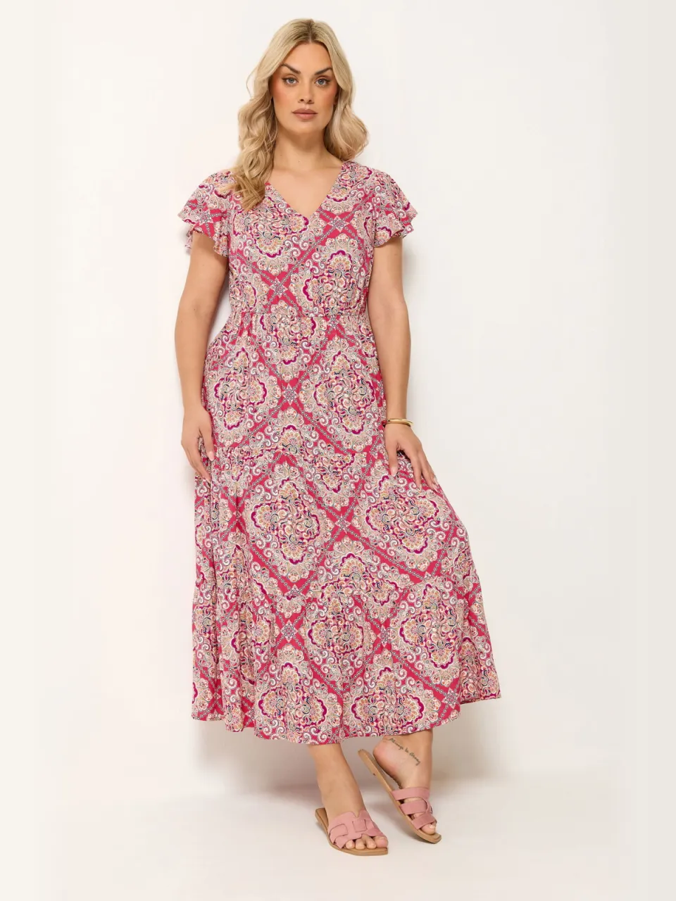 Yours Roze Smockjurk Met Paisleyprint-52, foto 2