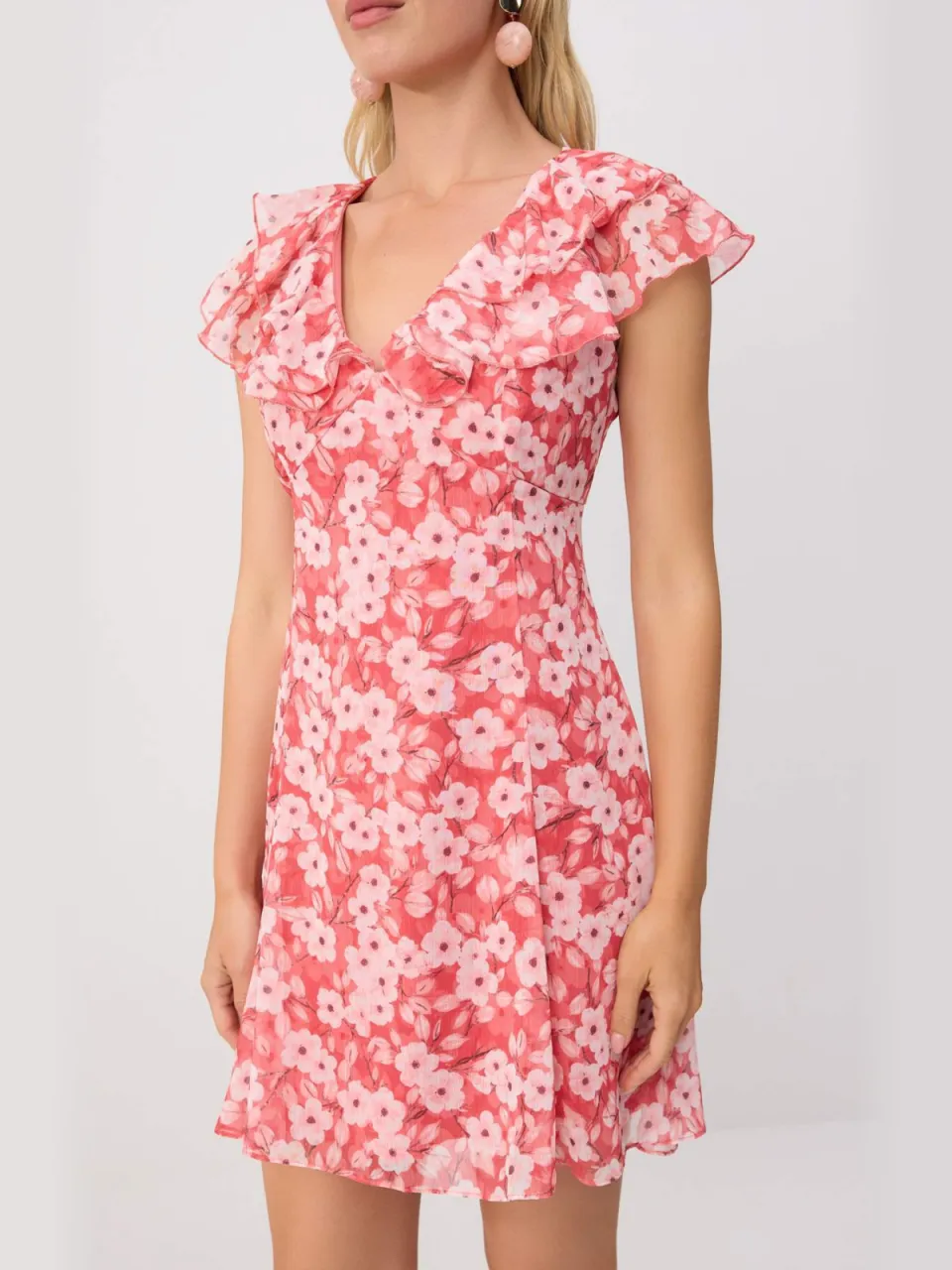 Trendyol TRENDYOLMİLLA Dames Meerkleurig Bloemen Kort / Mini Kort A-lijn Jurken Veelkleurig