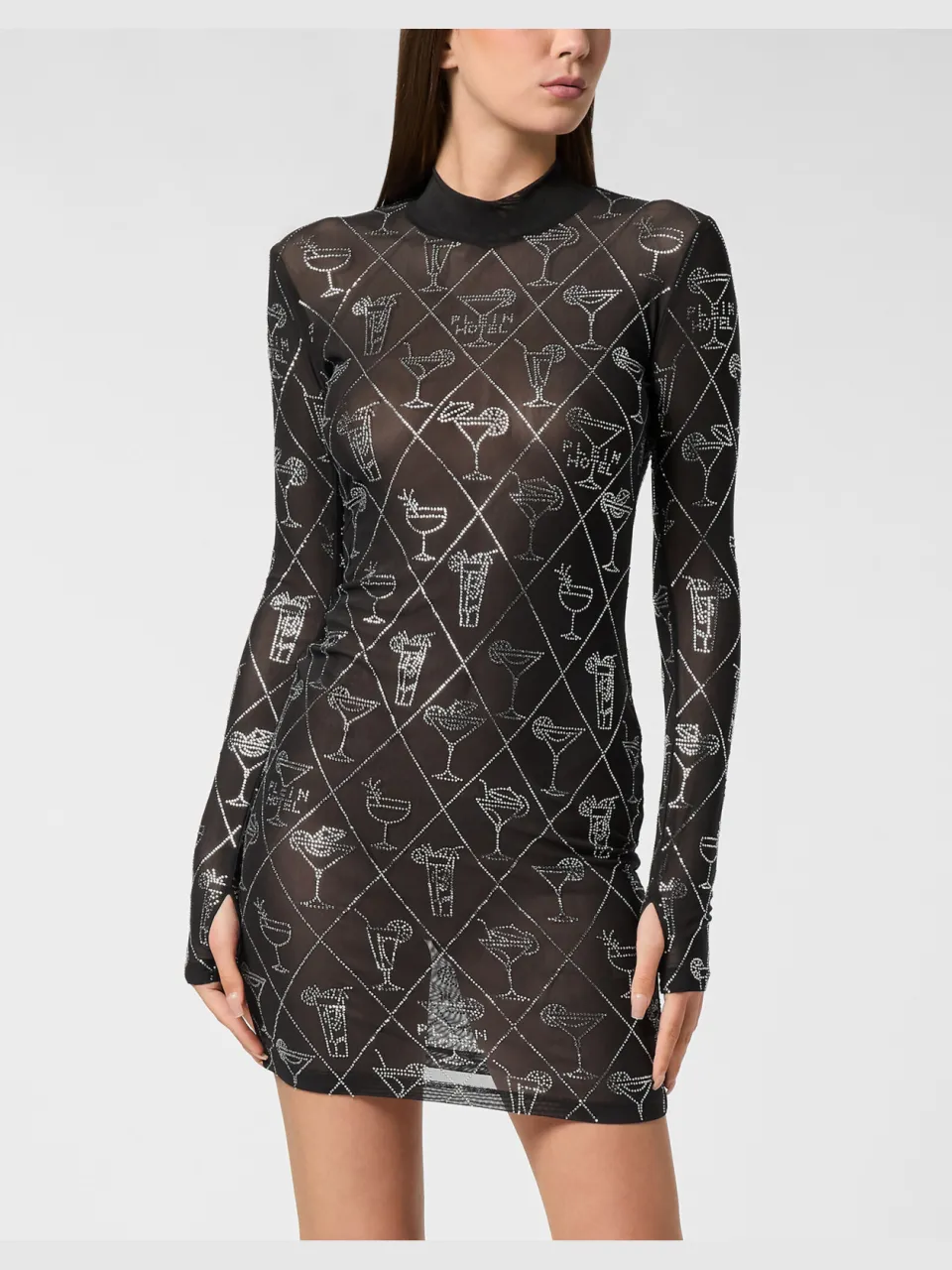 Philipp Plein Korte Jurk Zwart