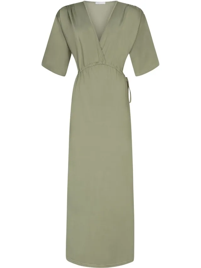 Chic by Lirette Kimono jurk Lotus Natural - Zeegroen