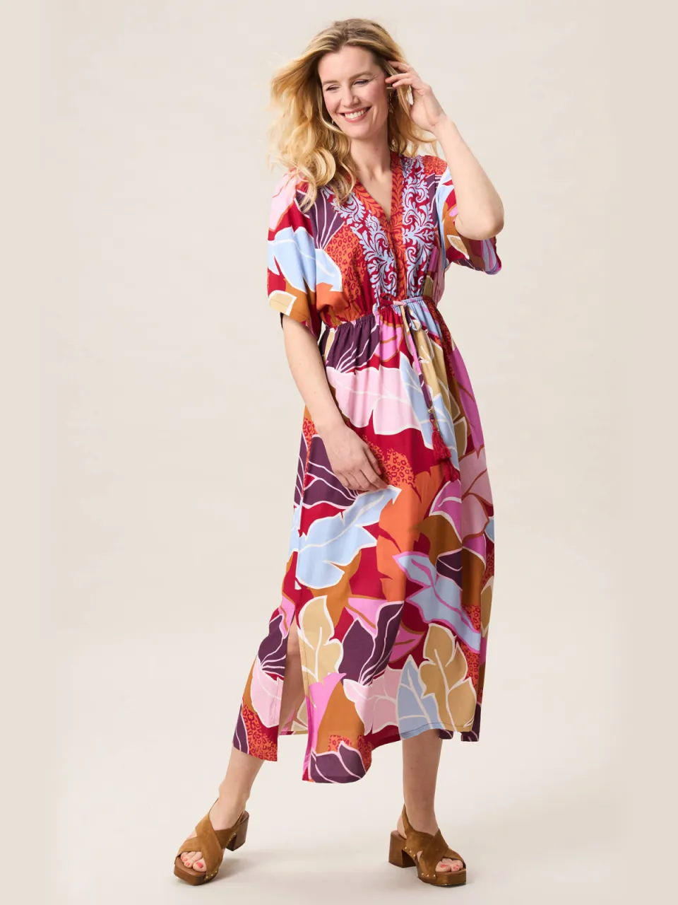 Miss Etam midi jurk multi multi kleur, foto 4