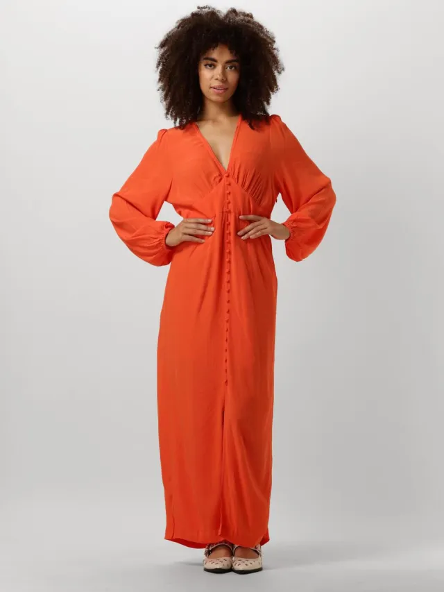 SECOND FEMALE Dames Jurken Emuanuelle Slim Dress - Oranje