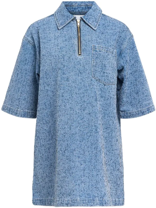 OBJECT COLLECTORS ITEM Object midi-jurk Denim Light Blue Denim