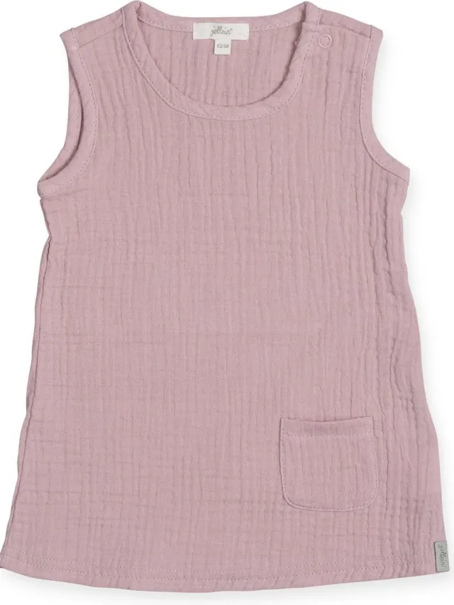 Jollein Jurkje Cotton wrinkled pink Maat: 74/80 roze