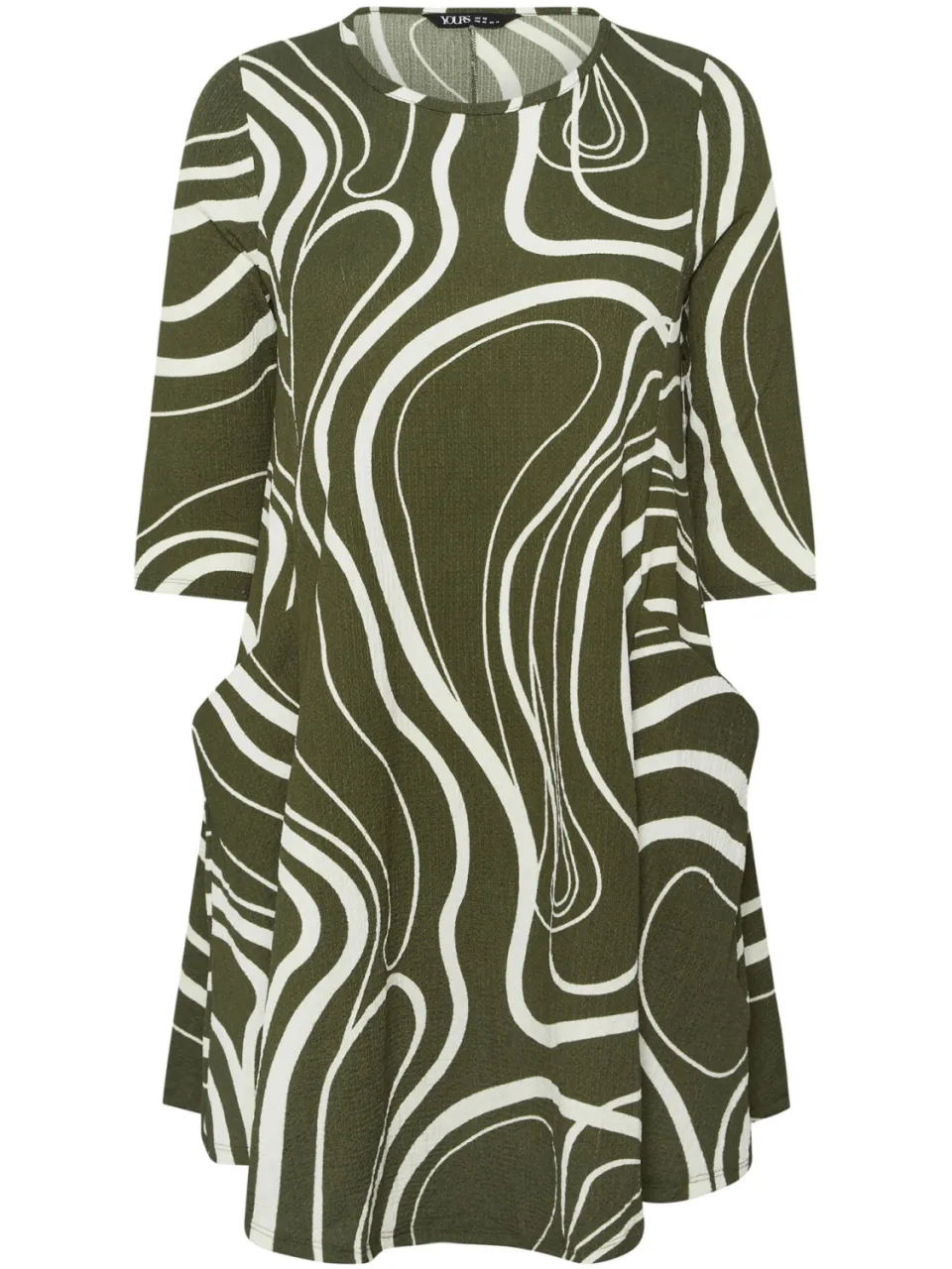Yours Groene Abstracte Werveling Tuniekjurk, foto 4